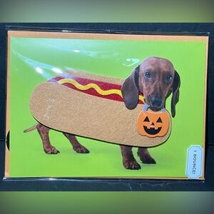 Papyrus Moving Dachshund Dog Happy Halloweenie Halloween Greeting Card
